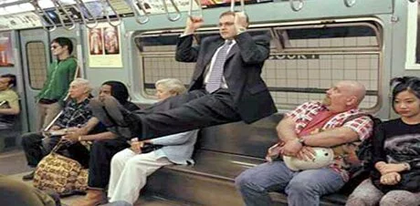 Now Yoga in Metro Train for time saving!!!